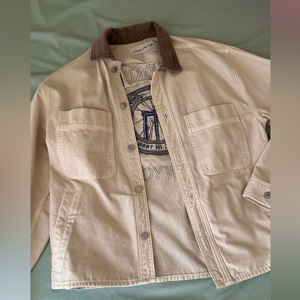 NWOT Abercrombie & Fitch Workwear Brooklyn Shirt Jacket in Size Medium